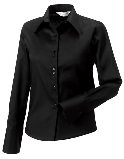 Russell Collection Lady LS NonIron Shirt 956F - - Customisable Shirts