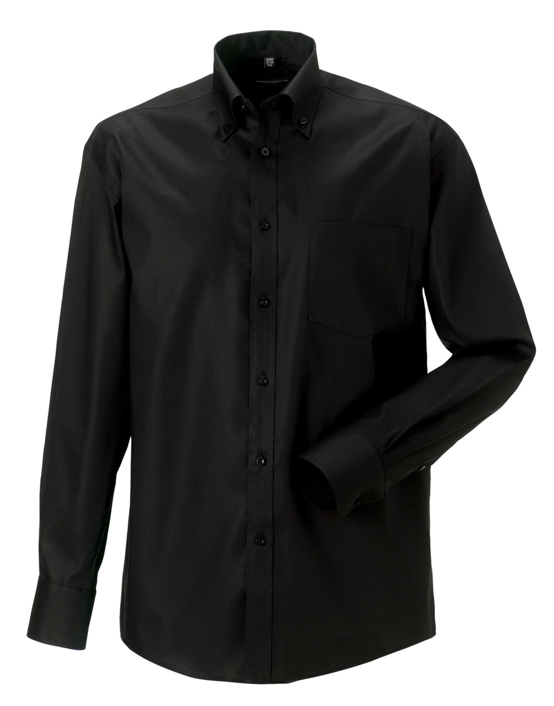 Russell Collection Mens LS NonIron Shirt 956M - Black - Customisable Shirts