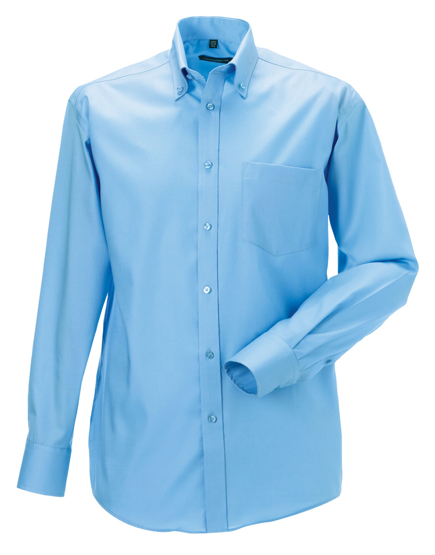 Russell Collection Mens LS NonIron Shirt 956M - Bright Sky - Customisable Shirts