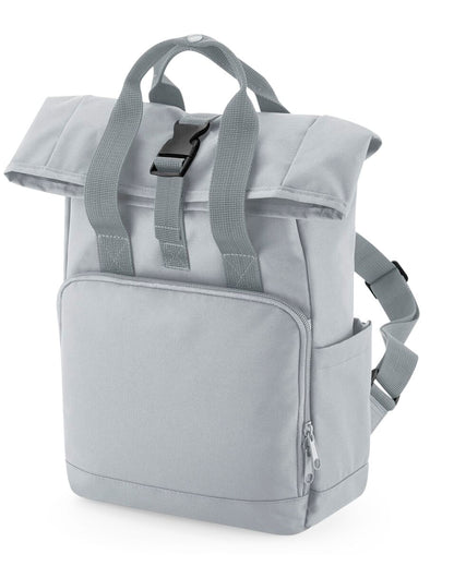 Bagbase Mini Recycled Roll Top Backpack BG118S - Light Grey O S - Customisable Bags