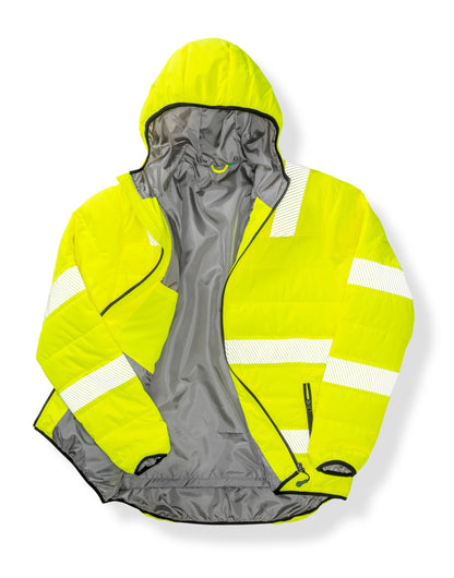 Result Rcycled Ripstop Padded Safety Jacket R500X - Fluoresent Yellow - Customisable Safetywear
