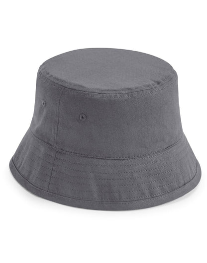 Beechfield Organic Cotton Bucket Hat B90N - Graphite Grey - Customisable Hats