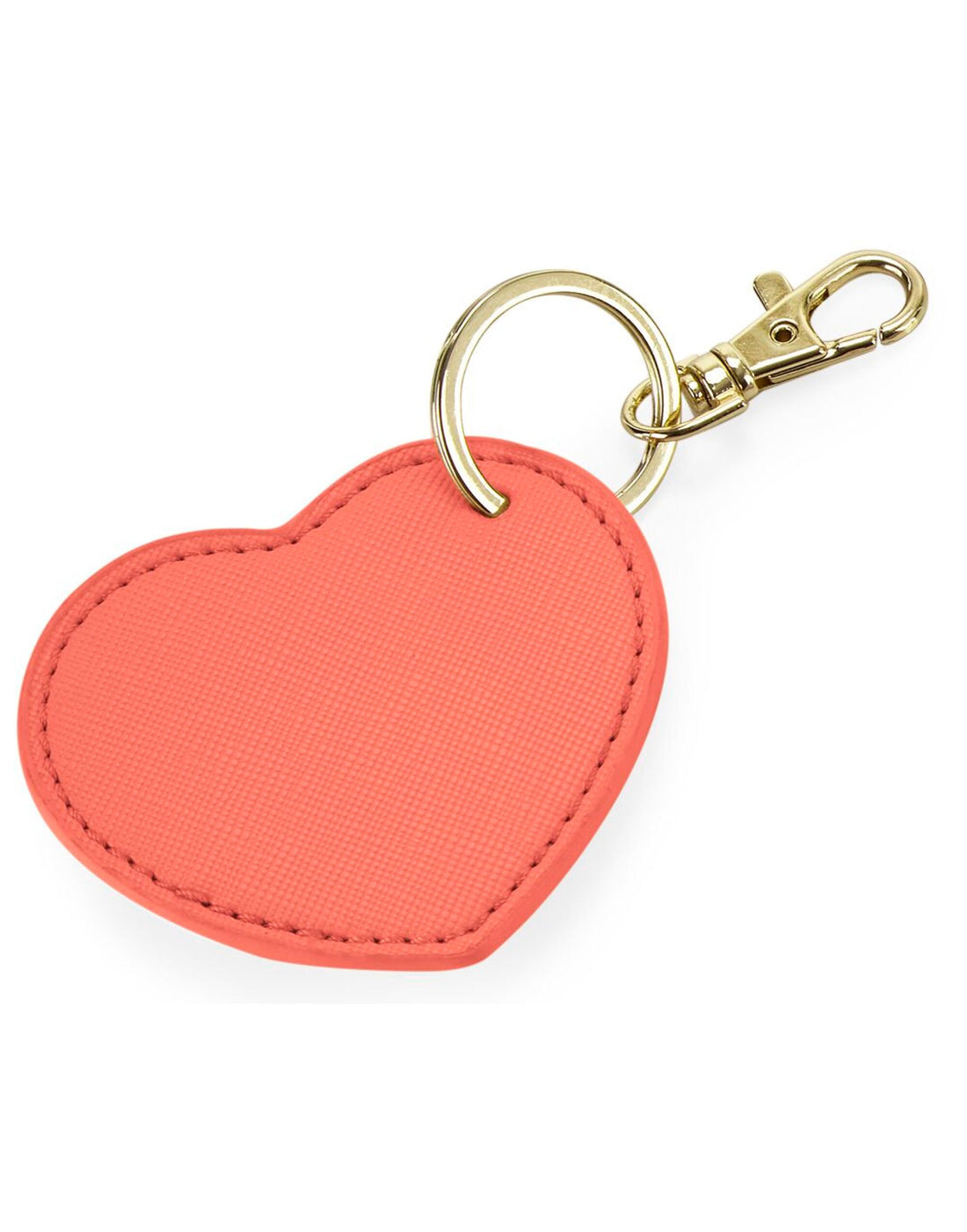 Bagbase Boutique Heart Key Clip bg746 - Coral O S - Customisable Bags