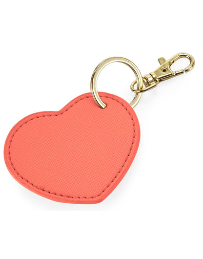 Bagbase Boutique Heart Key Clip bg746 - Coral O S - Customisable Bags