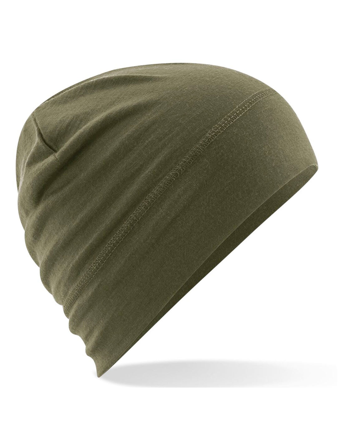 Beechfield Merino Beanie B370 - Military Green O S - Customisable Beanies