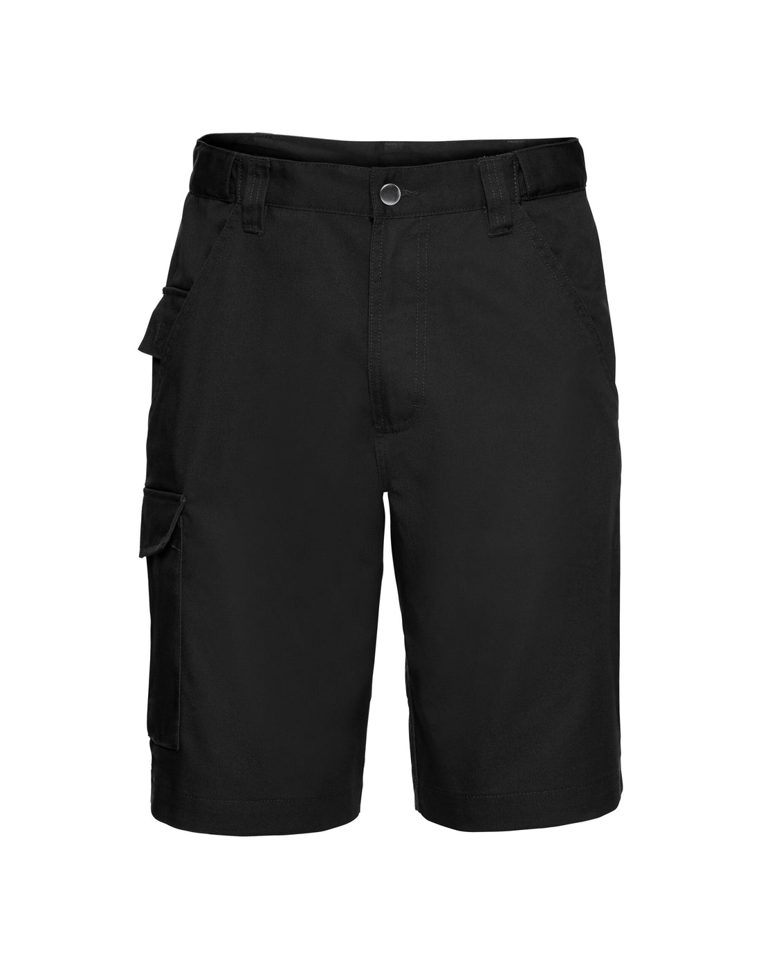 Russell Collection Russell Polycotton Twill Shorts 002m - Black - Customisable Shorts