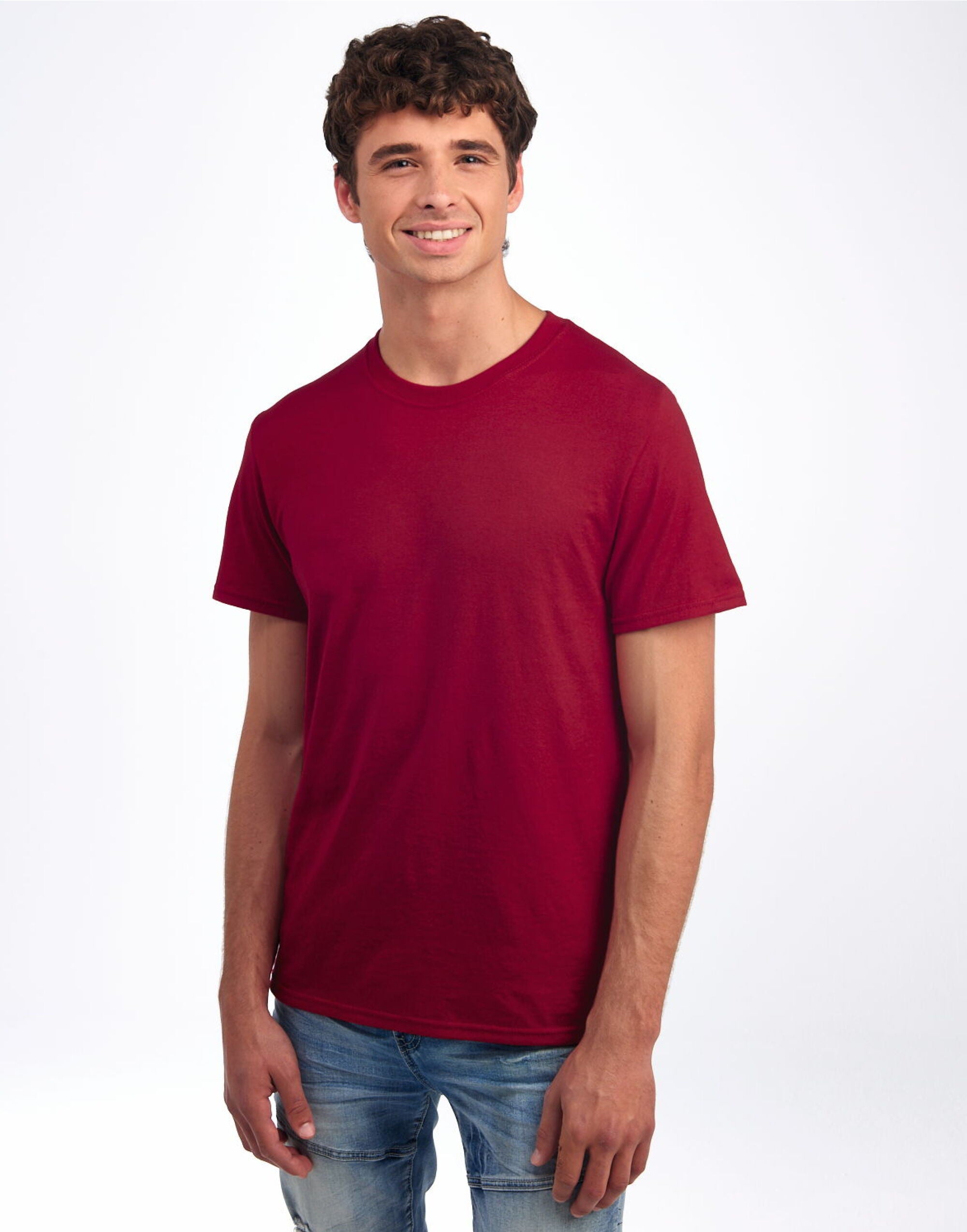 Jerzees EShort Sleeveential Cotton T 0S460M0 - Cardinal - Customisable T-Shirts