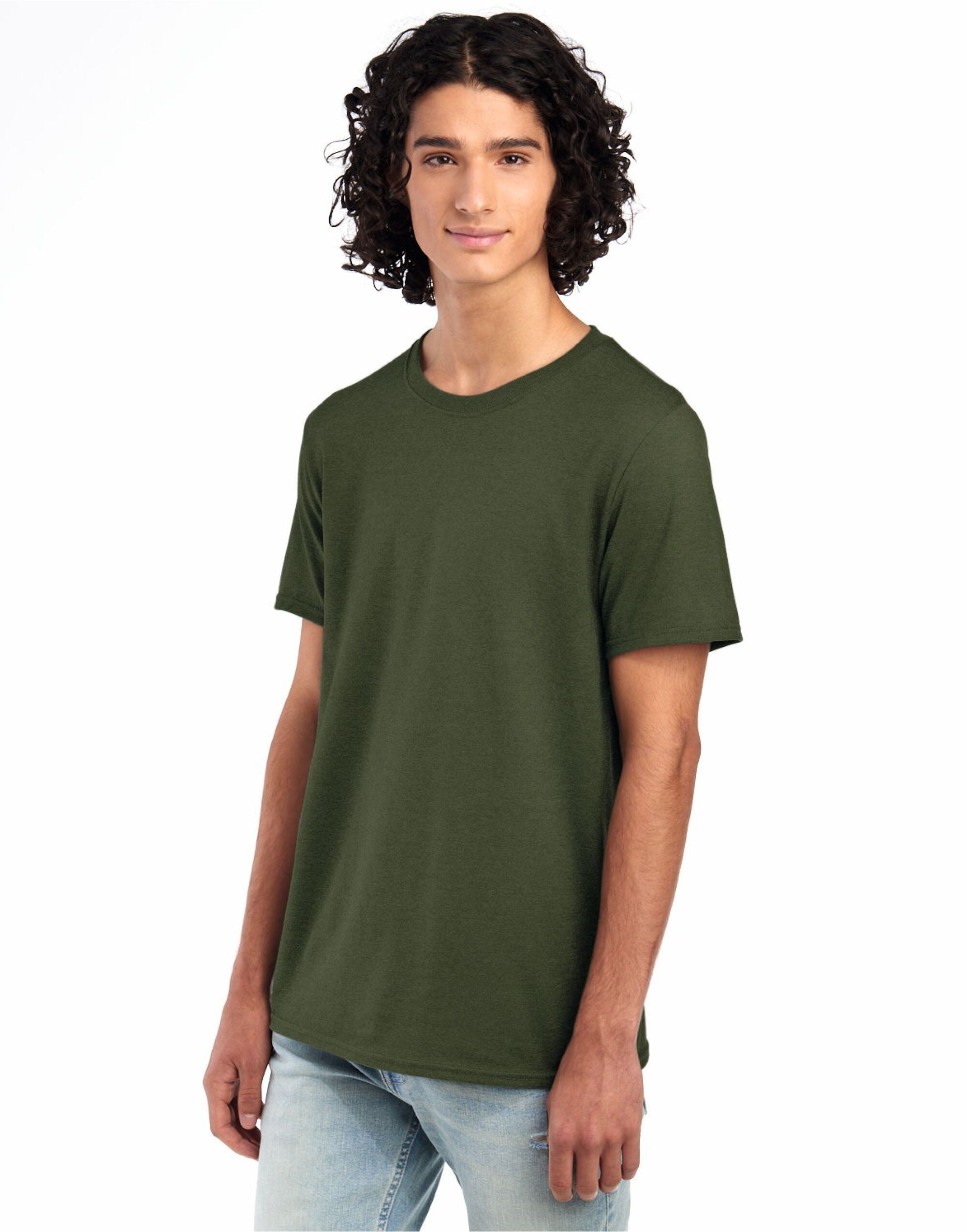 Jerzees EShort Sleeveential Cotton T 0S460M0 - Military Green - Customisable T-Shirts