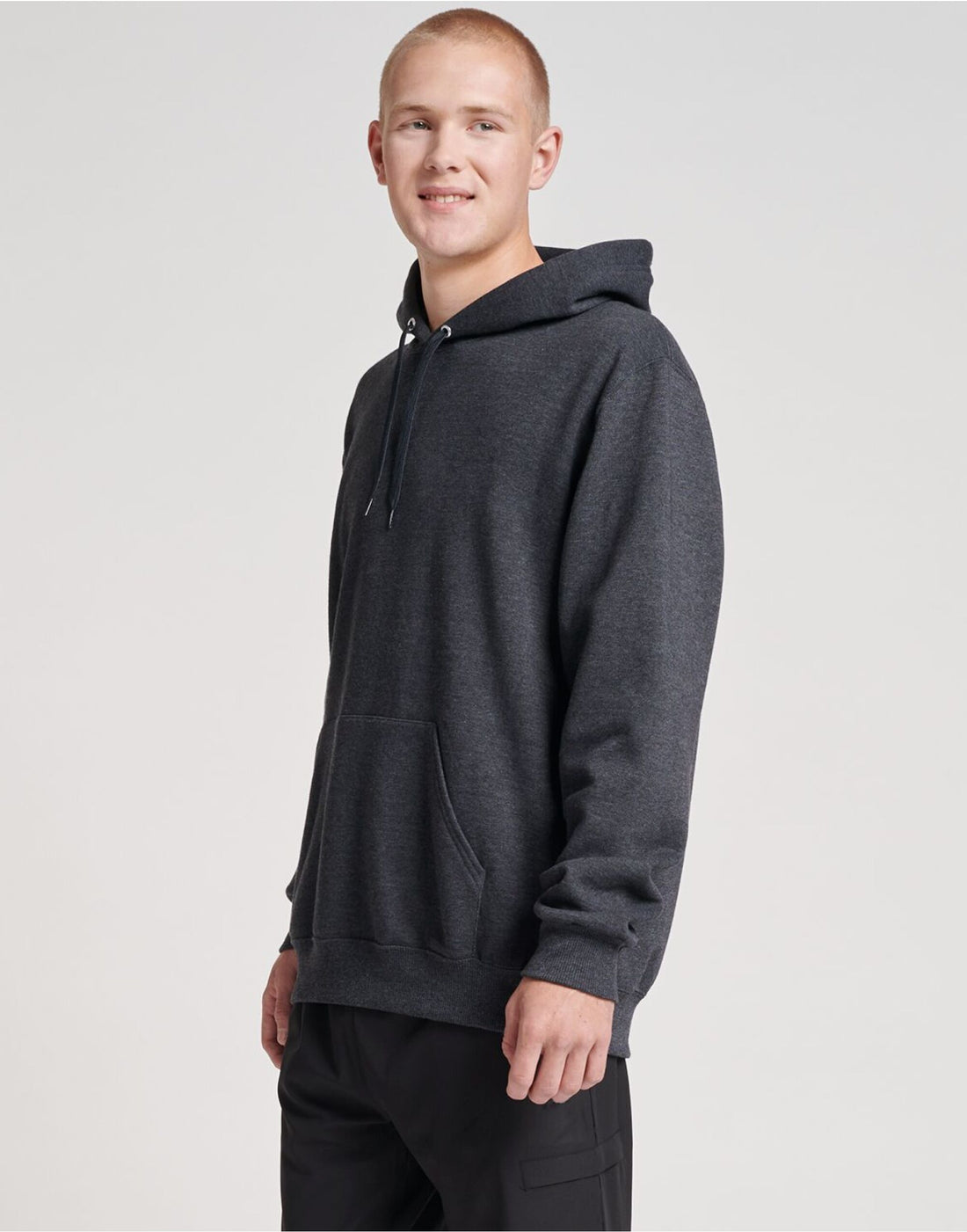Jerzees Eco Premium Hooded Sweatshirt 0S700M0 - Black Ink Heather - Customisable Sweatshirts