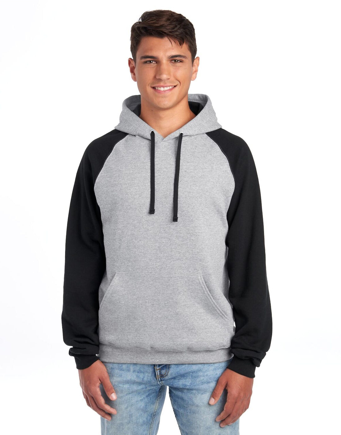 Jerzees NuBlend Colour Block Hood 0S96CR0 - Oxford Black - Customisable Sweatshirts