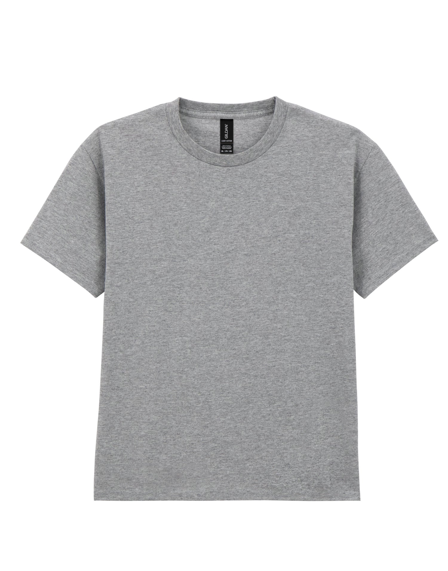 Gildan Light Cotton Youth T Shirt 3000B - Sport Grey - Customisable T-Shirts