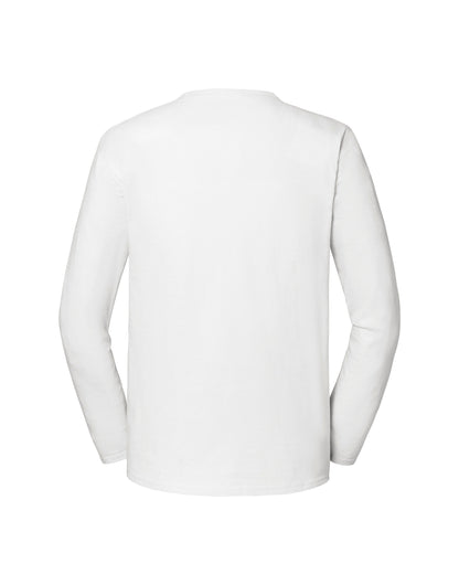 Fruit of the Loom Mens Iconic 195 Premium LS T 61360 - White - Customisable T-Shirts