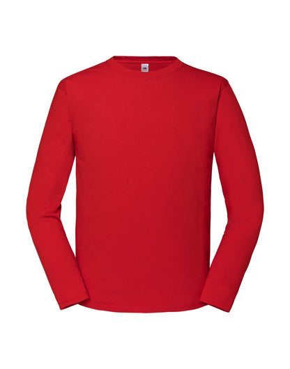 Fruit of the Loom Mens Iconic 195 Premium LS T 61360 - - Customisable T-Shirts