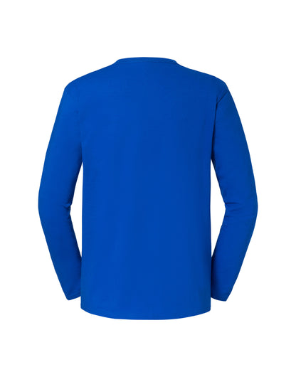Fruit of the Loom Mens Iconic 195 Premium LS T 61360 - Royal - Customisable T-Shirts