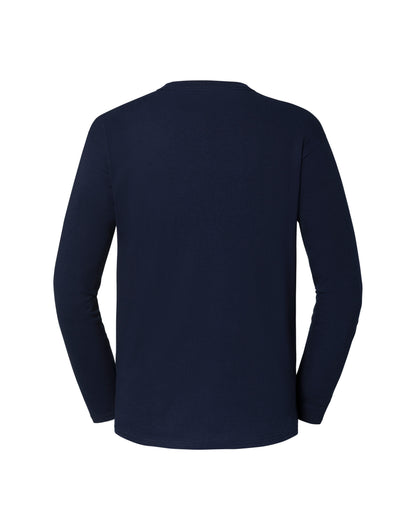 Fruit of the Loom Mens Iconic 195 Premium LS T 61360 - Deep Navy - Customisable T-Shirts