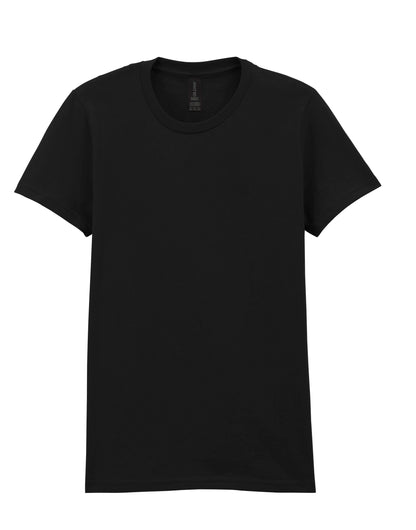 Gildan Softstyle Midweight Womens Tshirt 65000l - Pitch Black - Customisable Shirts