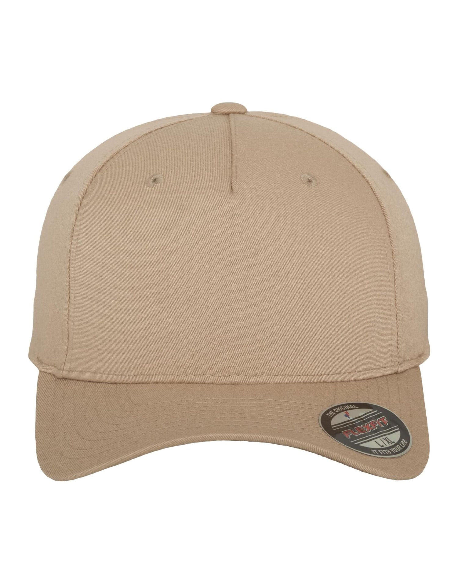 Flexfit By Yupoong Flexfit 5 Panel Cap 6560 - Khaki - Customisable Caps
