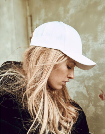 Flexfit Curved Classic Snapback Cap 7706 - White O S - Customisable Caps