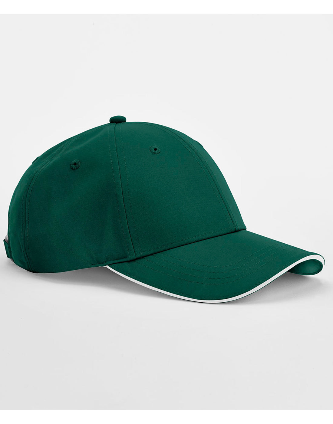 Beechfield Team Sports-Tech Cap B195R - Bottle Green White O S - Customisable Caps