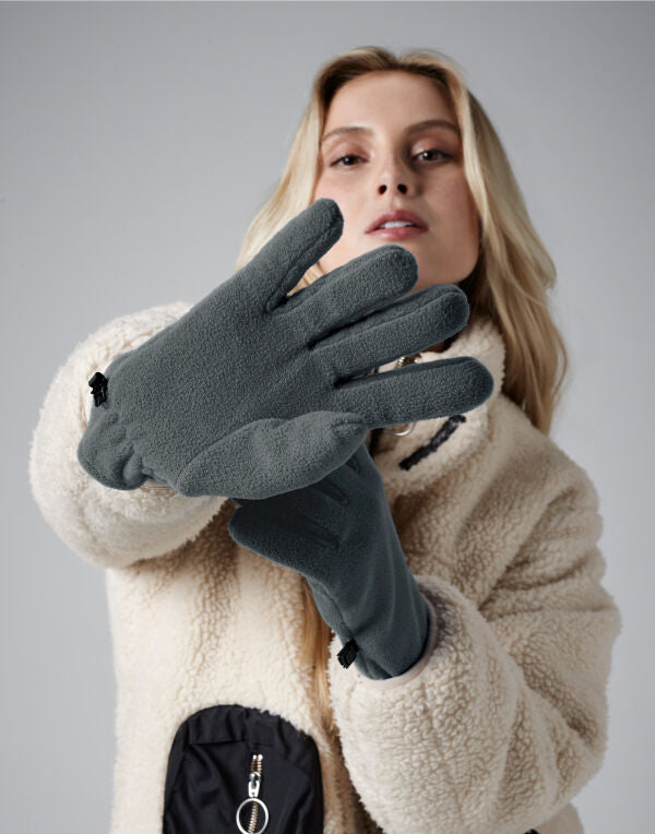 Beechfield Recycled Fleece Gloves B298R - French Navy L XL - Customisable Gloves