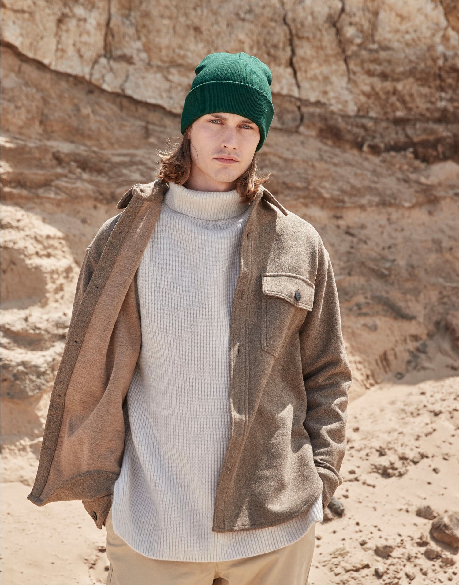 Beechfield Polyana Original Cuffed Beany B375R - Bottle Green O S - Customisable Beanies