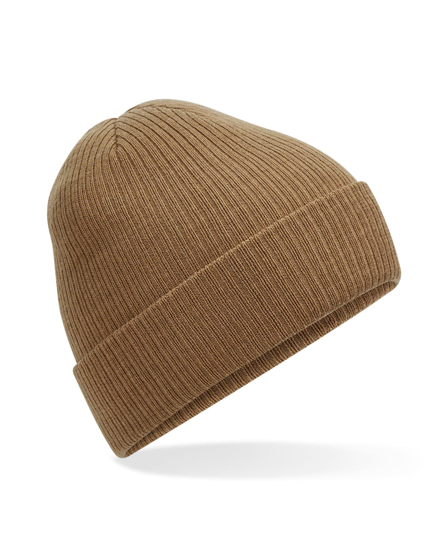 Beechfield Polylana Ribbed Beanie B376R - Biscuit O S - Customisable Beanies