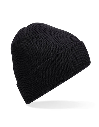 Beechfield Polylana Ribbed Beanie B376R - Black O S - Customisable Beanies