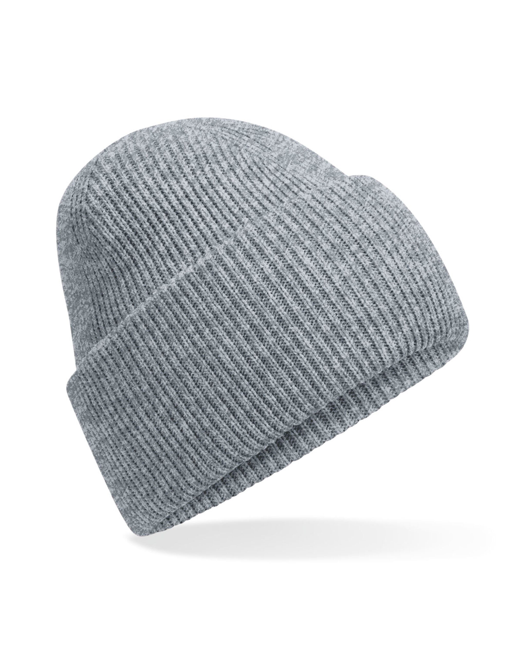 Beechfield Classic Deep Cuffed Beanie B385R - Ash Grey O S - Customisable Beanies