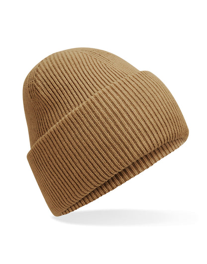 Beechfield Classic Deep Cuffed Beanie B385R - Biscuit O S - Customisable Beanies