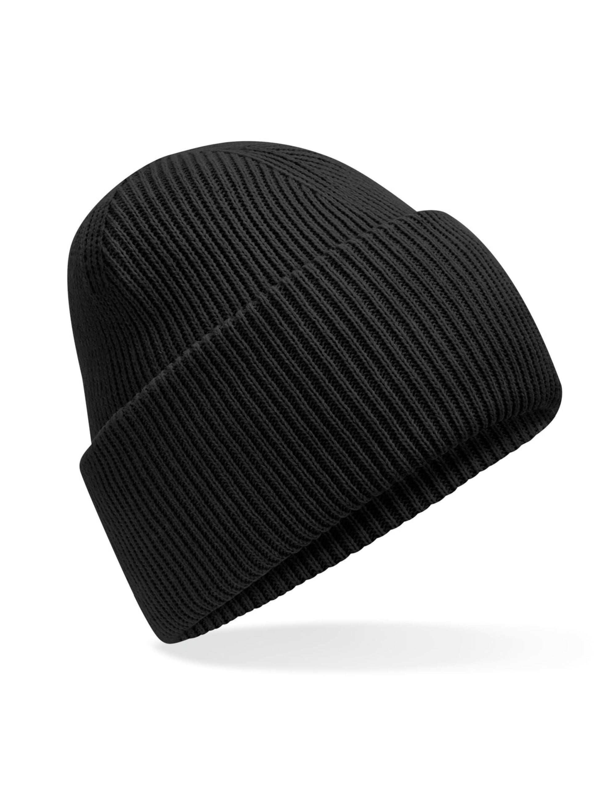 Beechfield Classic Deep Cuffed Beanie B385R - Black O S - Customisable Beanies