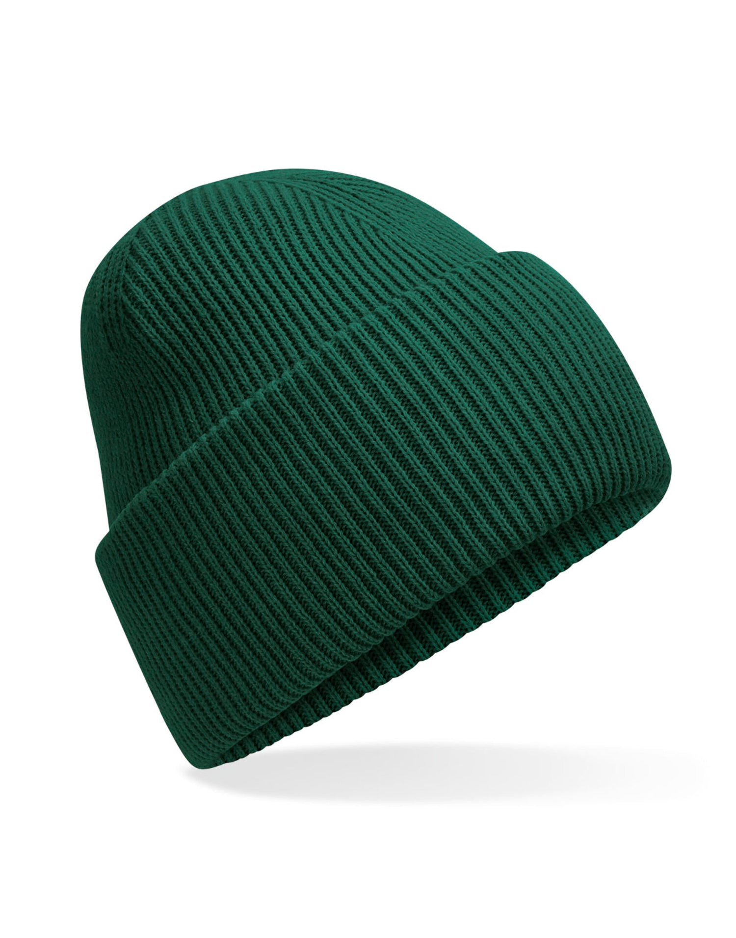 Beechfield Classic Deep Cuffed Beanie B385R - Bottle Green O S - Customisable Beanies