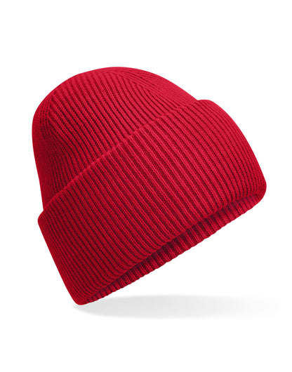 Beechfield Classic Deep Cuffed Beanie B385R - Classic Red O S - Customisable Beanies