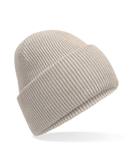 Beechfield Classic Deep Cuffed Beanie B385R - Natural Stone O S - Customisable Beanies