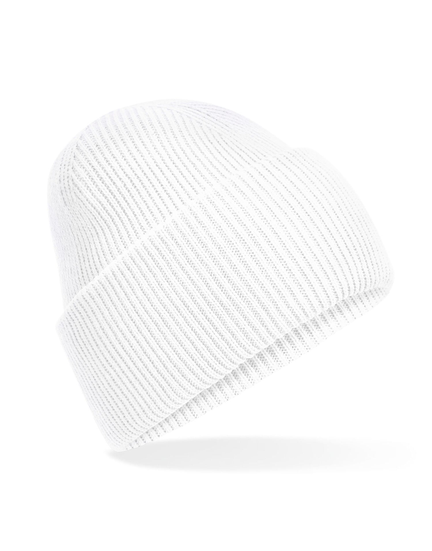Beechfield Classic Deep Cuffed Beanie B385R - White O S - Customisable Beanies