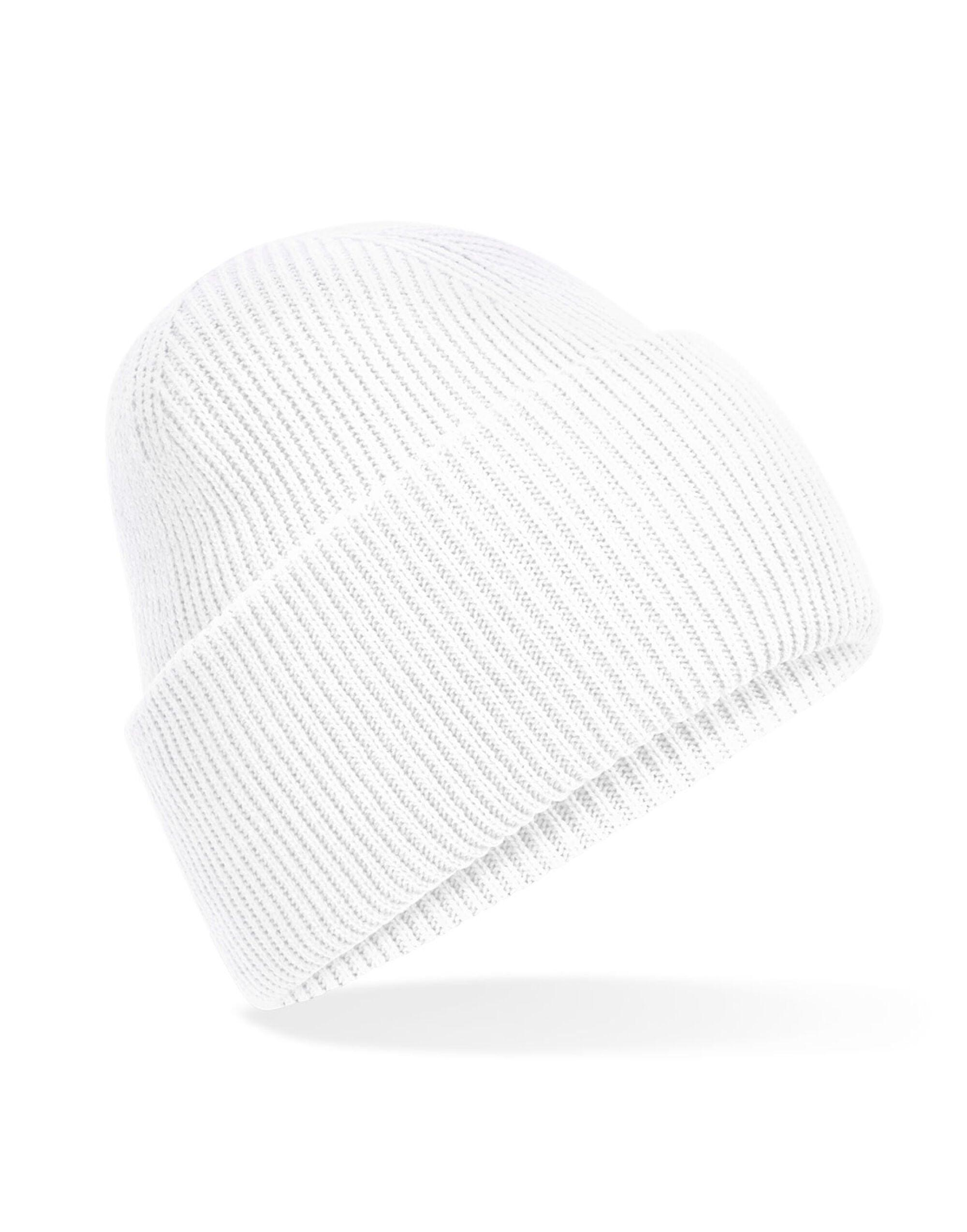 Beechfield Classic Deep Cuffed Beanie B385R - White O S - Customisable Beanies