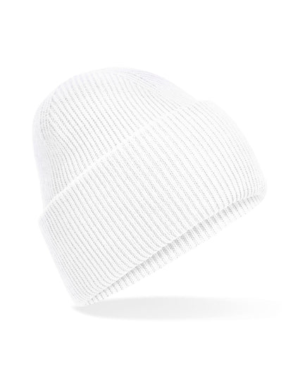 Beechfield Classic Deep Cuffed Beanie B385R - White O S - Customisable Beanies