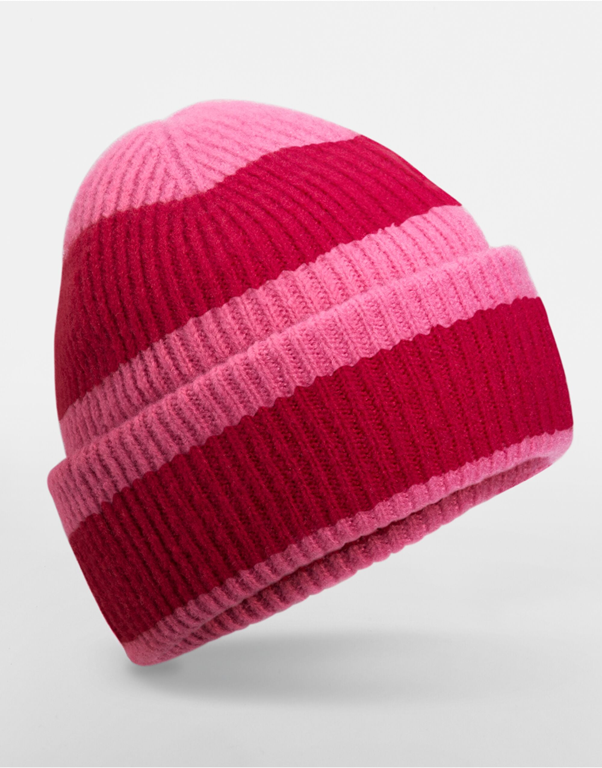 Beechfield Colour Block Beanie B391R - True Pink Classic Red O S - Customisable Beanies