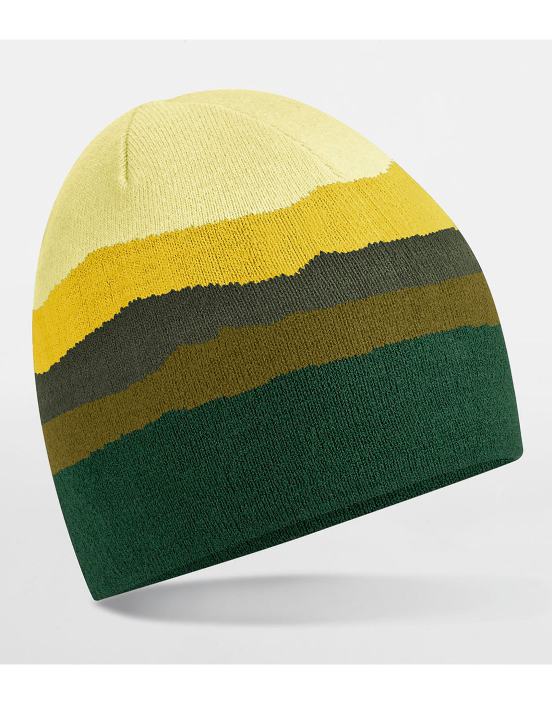 Beechfield Mountain Peaks Pull On Beanie B394R - Alpine Peaks O S - Customisable Beanies