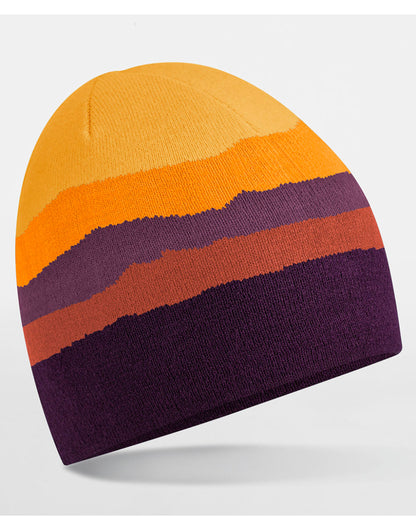 Beechfield Mountain Peaks Pull On Beanie B394R - Desert Peaks O S - Customisable Beanies
