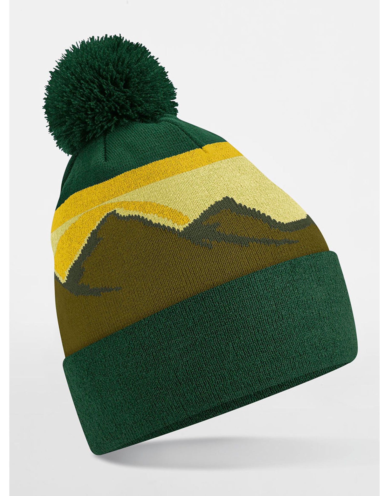 Beechfield Mountain Peaks Pom Pom Beanie B395R - O S - Customisable Beanies