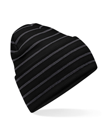 Beechfield Original Deep Cuffed Striped B39R - - Customisable Beanies