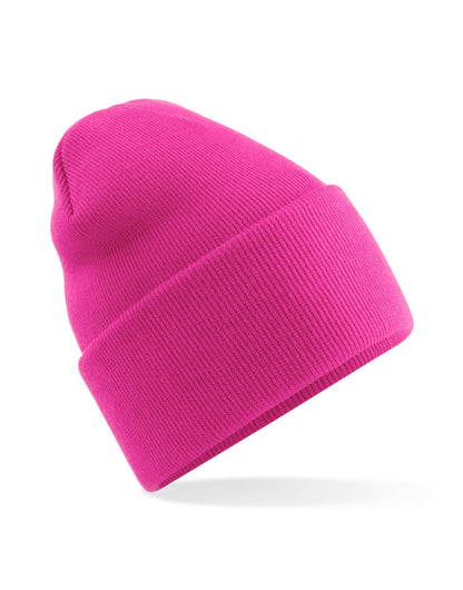 Beechfield Original Deep Cuffed Beanie B40R - Fuchsia O S - Customisable Beanies