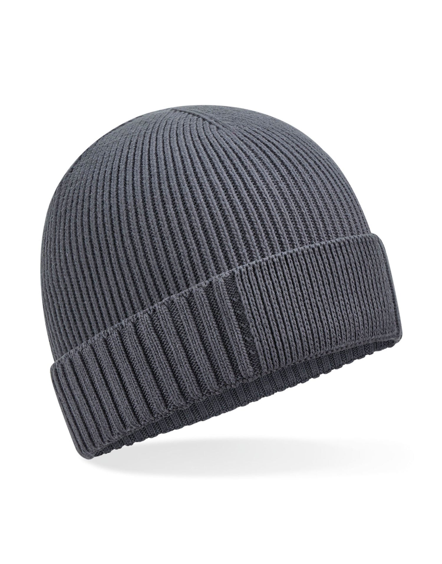 Beechfield Organic Cotton Patch Beanie B438N - Graphite O S - Customisable Beanies