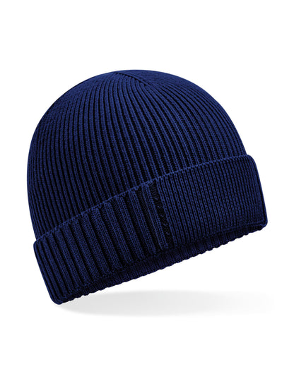 Beechfield Organic Cotton Patch Beanie B438N - Oxford Navy O S - Customisable Beanies