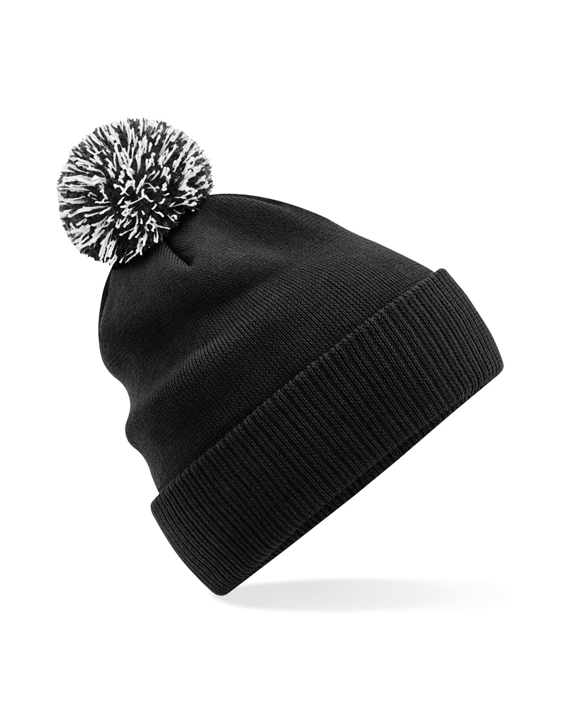 Beechfield Recycled Snowstar Beanie B450R - Black White O S - Customisable Beanies