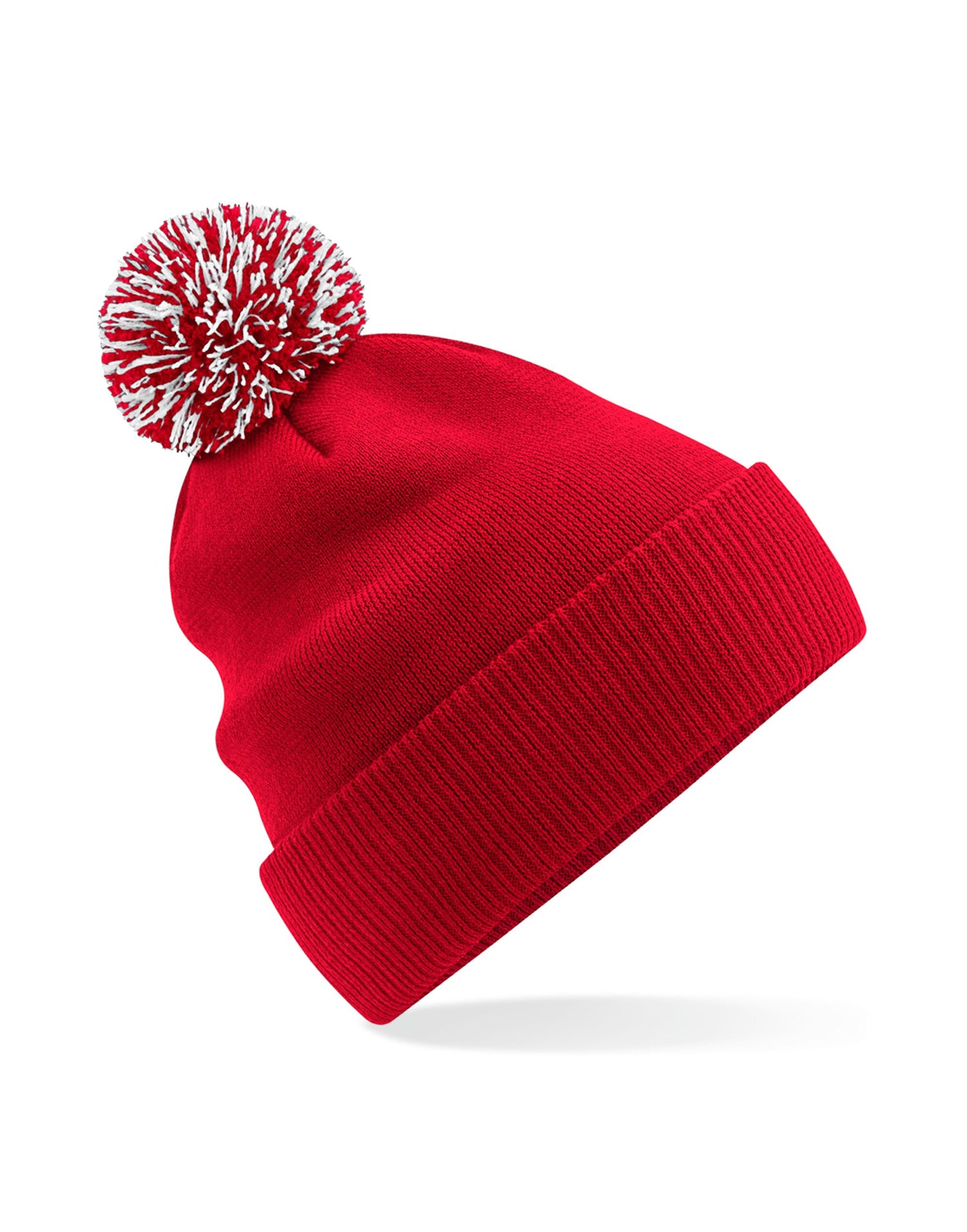 Beechfield Recycled Snowstar Beanie B450R - Classic Red White O S - Customisable Beanies