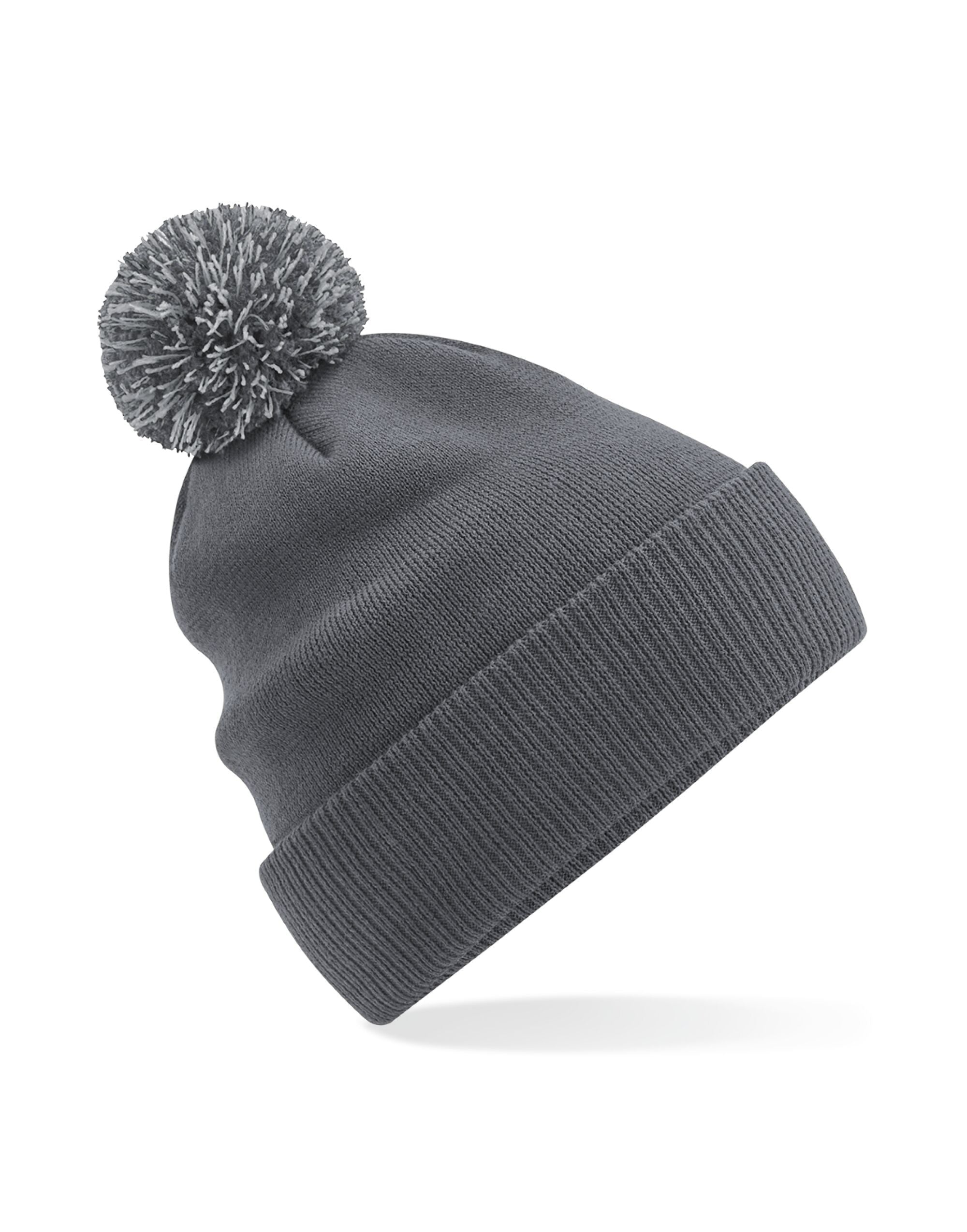 Beechfield Recycled Snowstar Beanie B450R - Graphite Grey Light Grey O S - Customisable Beanies
