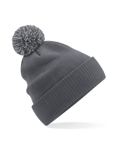 Beechfield Recycled Snowstar Beanie B450R - Graphite Grey Light Grey O S - Customisable Beanies