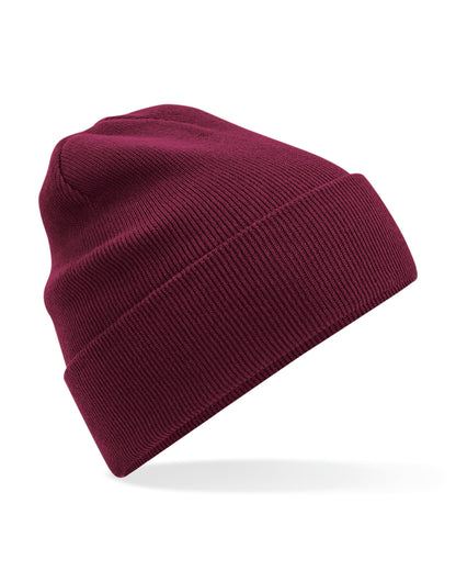 Beechfield Organic Cotton Original Beany B45N - Burgundy O S - Customisable Beanies
