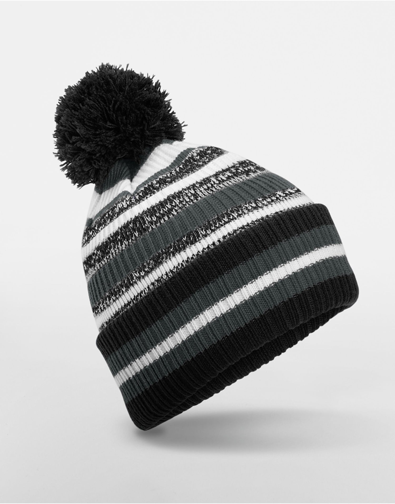 Beechfield Multi-Sport Fan Beanie B474R - Black Graphite White O S - Customisable Beanies
